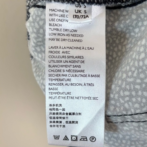 Anthropologie Orana Printed Joggers Pants Sz Small Boho Black White Elastic Tie - Picture 9 of 10